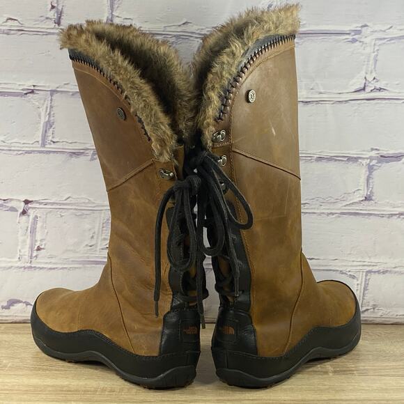 The North Face Janey II Luxe 200 Gram Primaloft Snow Boots Women's 7.5 Fur Trim - Picture 4 of 9